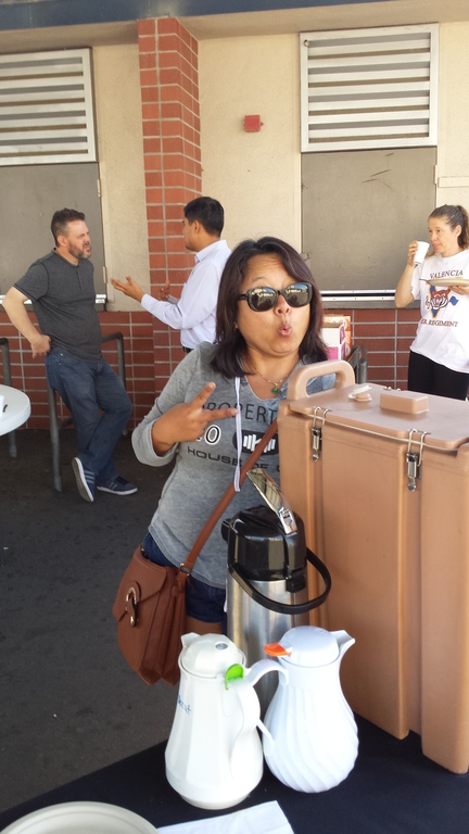 Mrs Hayashibara Working the coffee!