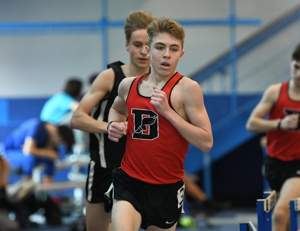 Maine East Invite mile champ Dane Brown! He set a new 1600m PR of 4:34.41