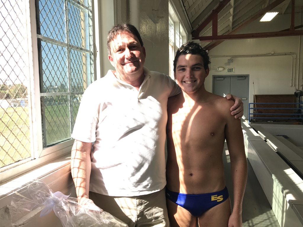 Kyle and his proud Dad