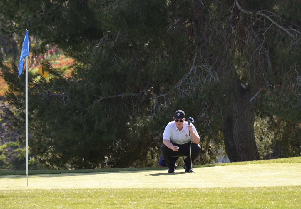 Austin lining up his next shot.