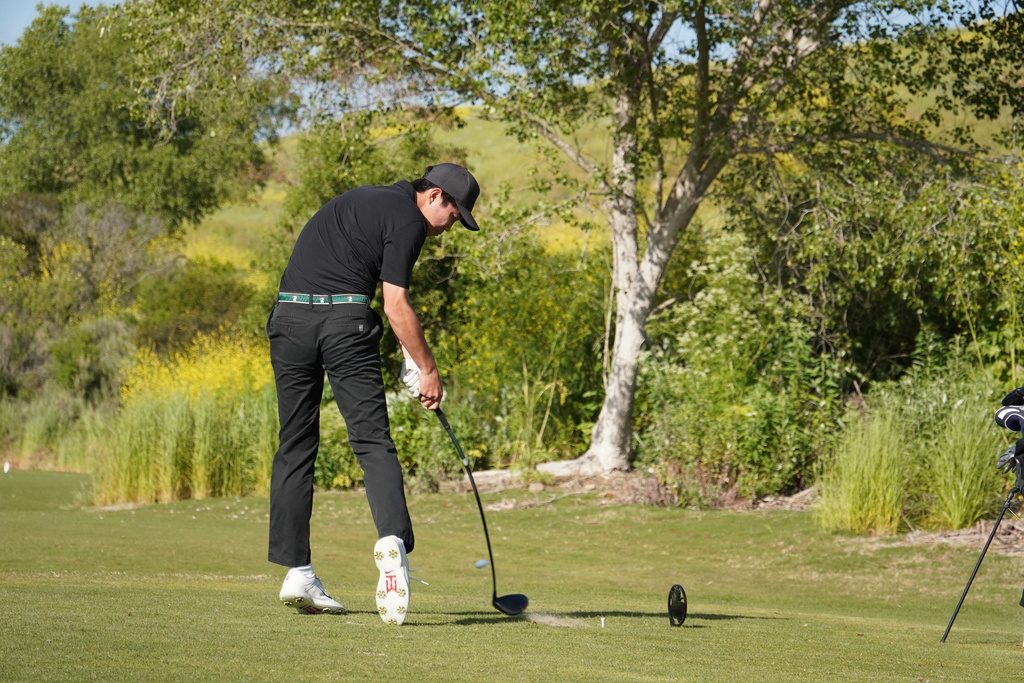 Harley on the second tee.