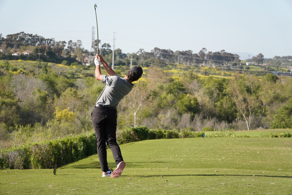Jack on the tee box at hole 4.