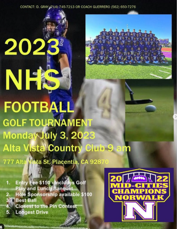 Annual Golf Tournament is coming up! If interested in supporting or attending, please send us a direct message. (IG: nhs_football_boosterclub)
