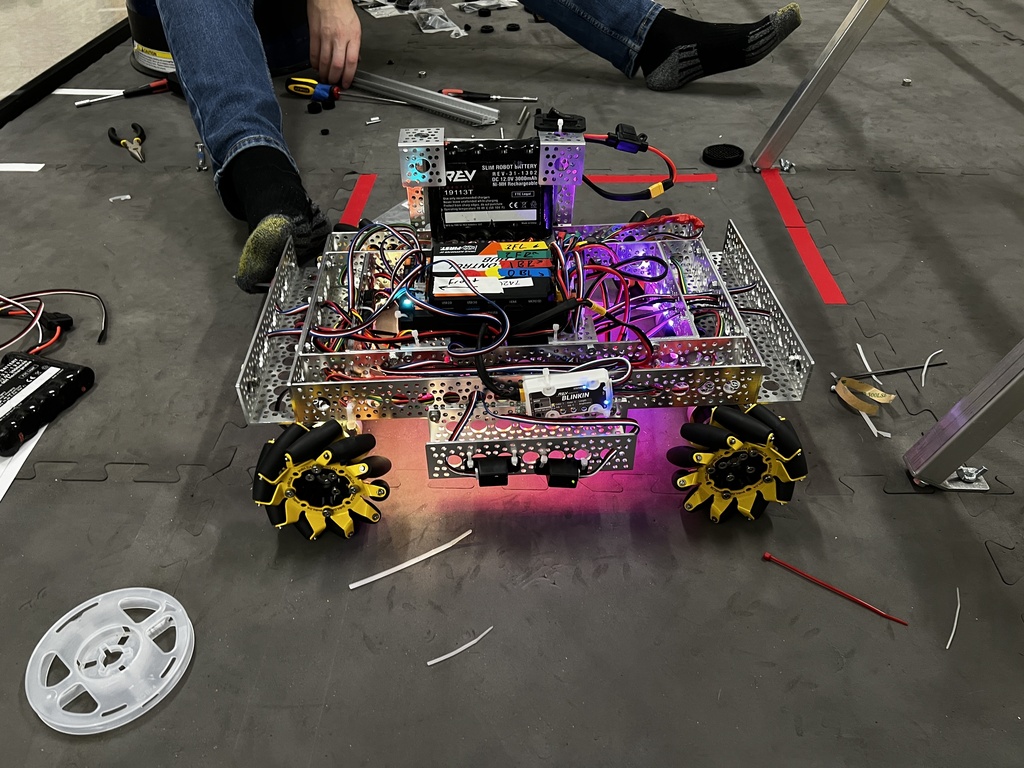 Added RGB lights to our robot