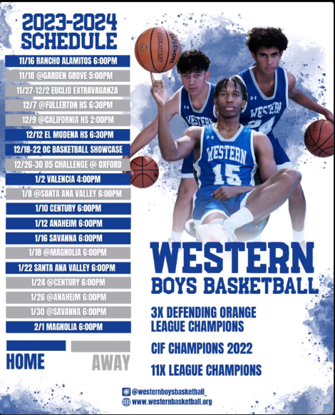 Varsity Schedule!