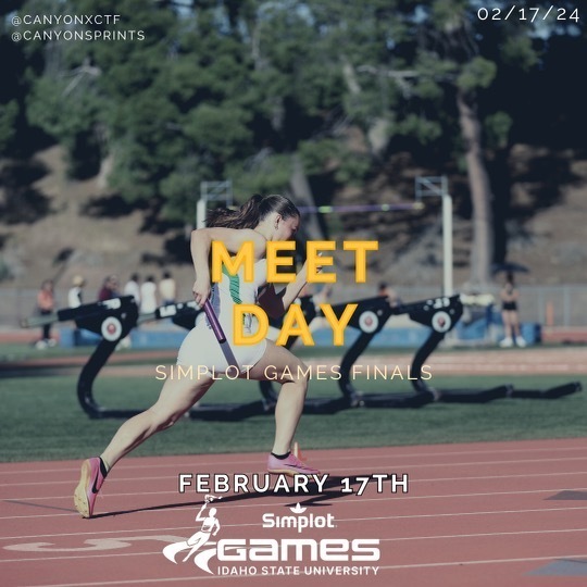 Good morning Cowboy Nation!! Very I busy day on Finals day of the Simplot Games. Here is our schedule:

Saturday Finals:

Boys Shot @ 9:00a
George Stansell

Girls 1600 @ 9:30a
Cynthia Herrera Heat 2

Boys 4x800 @ 10:45

Girls 60 meter @ 12:15p