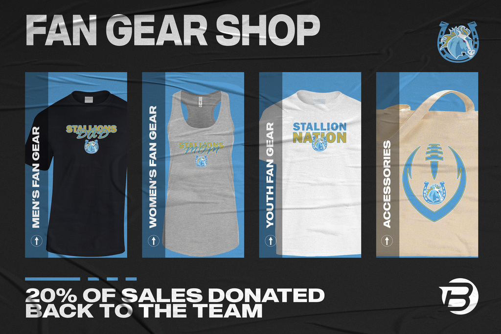 Your store is live! Shop your Fan Gear here: https://www.blastfangear.com/collections/gilbert-stallions-football-fan-store