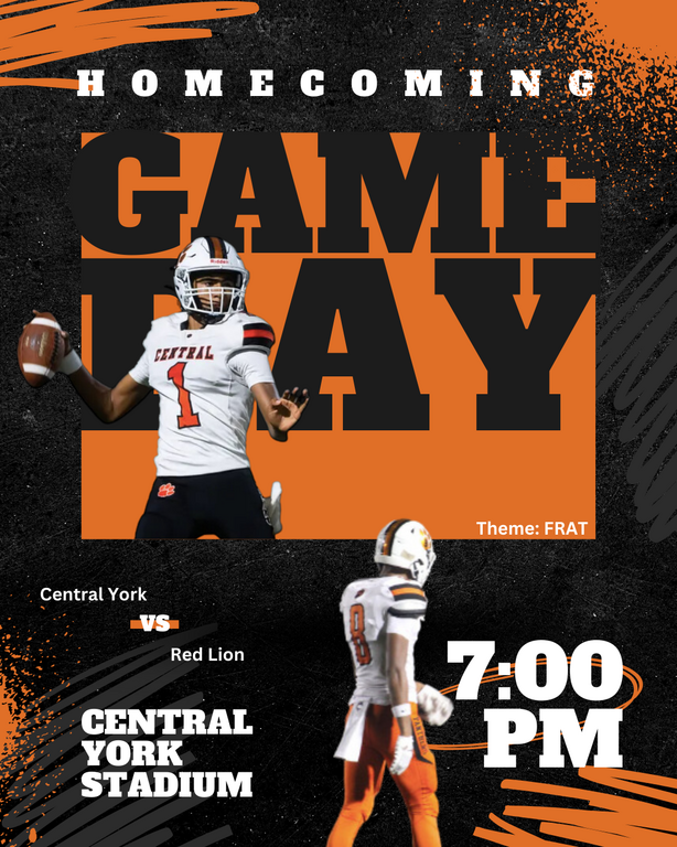 Almost Game Dayy!!🔥

Tomorrow Central York takes on Red Lion @ Home!!!

Make sure to come and support CY!!

#gopanthers🐾 #CYfootball