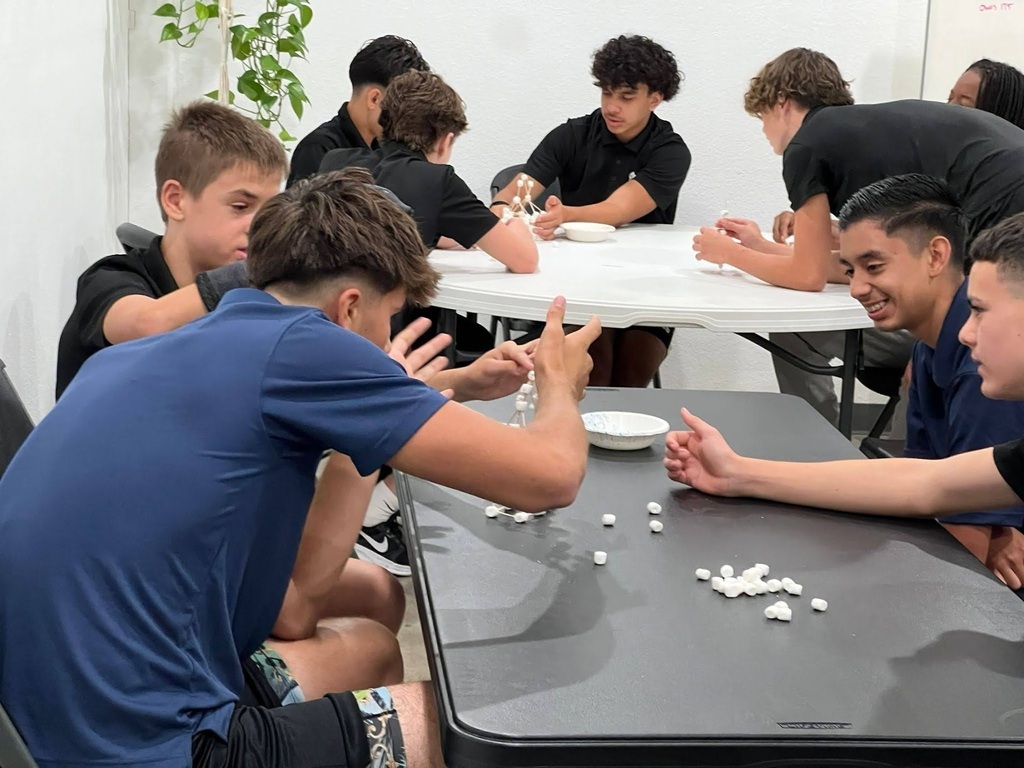 On September 13, our Squad Games was a challenge to build the tallest marshmallow-toothpick structure. Each group was given the same number of marshmallows and toothpicks and the same amount of time. Here's a glimpse of the process for Alabama Crimson Tid