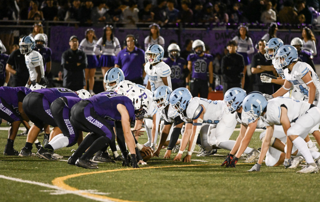 Defensive Line getting ready to defend
