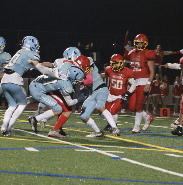 #21 Defensive Back Cruz McMullens gets in on his 41st tackle of the season.