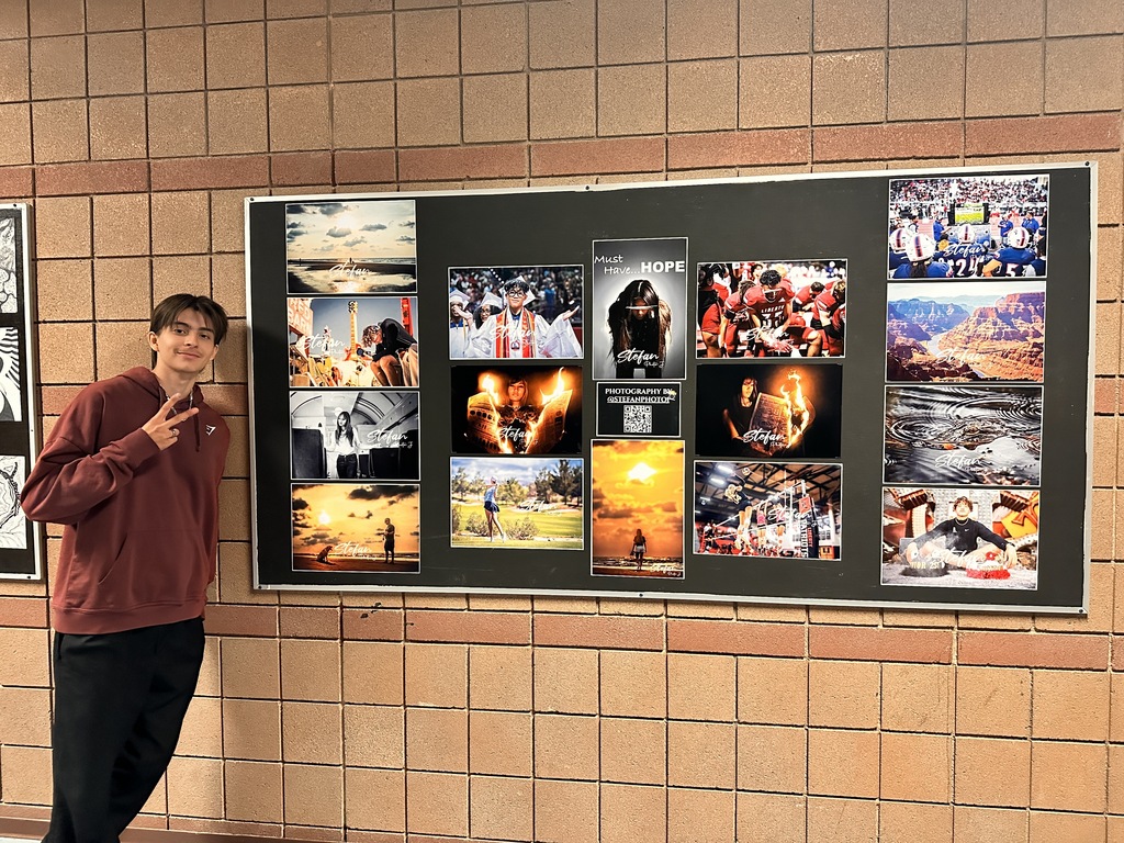 bulletin   board across from 316 highlighting senior photography student Stefan Jasic!