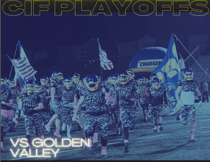 Playoffs Bound! ETHS Football has secured the 11th seed in Division 7 and will play away vs Golden Valley this FRIDAY!!

The game will be a road game in the Santa Clarita area. We plan to reserve charter buses for the long drive. This cost will be born 