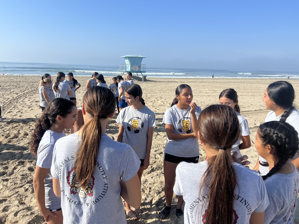 Varsity and JV team bonding at the Beach