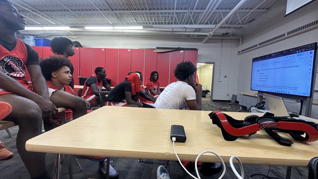 Studying our “Team Bible” before practice, today. Focusing on our “player priorities”.