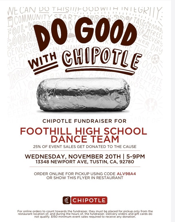 FHS Dance 2024 Chipotle Fundraiser