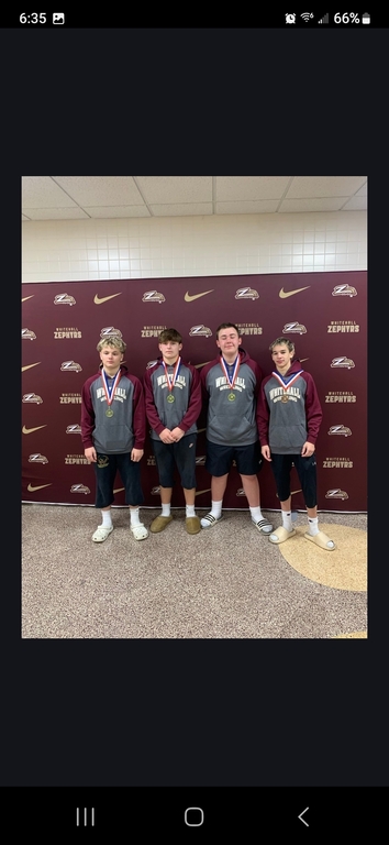 Zephyr classic Jr High tournament Placer's: Hopkins 1st, Hannis 1st, Hansen 1st, Wheeler 3rd
Keep putting in the hard work
