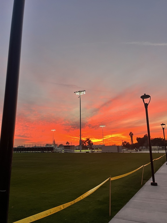 such a pretty sunset before our girls won our duel!