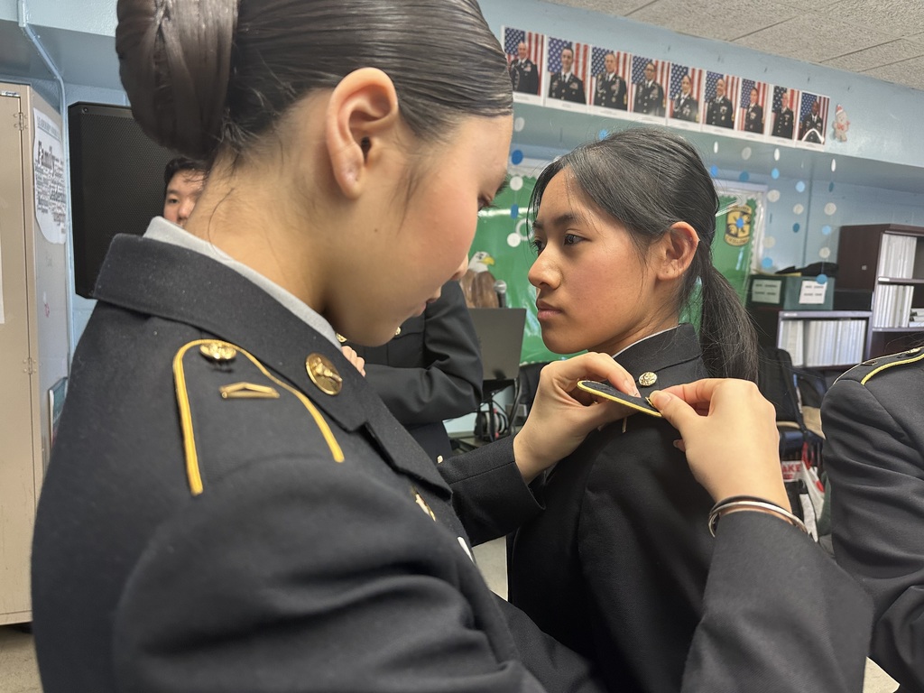 12/13/24 | LET 1s putting on their new ranks! Congratulations to the new PFCs (Private First Class)!