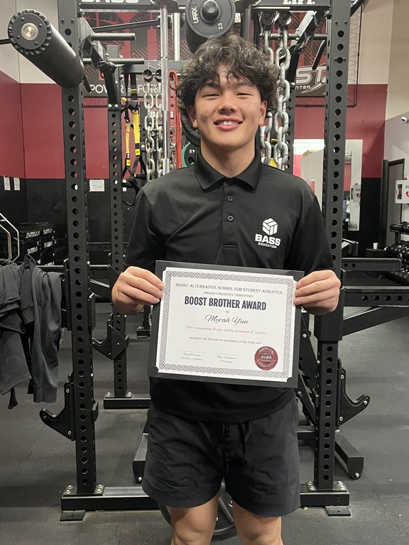 The Boost Brother or Sister Award is one of our most coveted at BASS. It is awarded by their peers and for trimester 1, the award went to Mycah Yim.