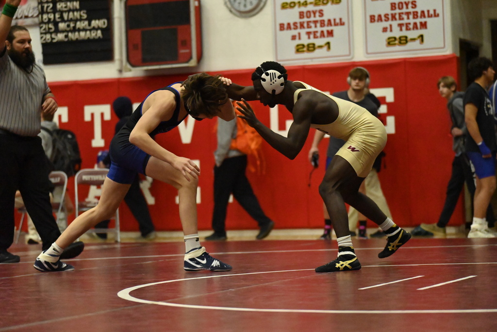 Scores from Case Flynn Duals vs. Southern Lehigh 12/7:
107 - Mason Nomie wins by pin, 0:41.
114 - Joel Guerrero won by forfeit.
121 - Wilmont Kai won by forfeit.
127 - Kade Pascoe wins by pin, 0:08.
133 - Rocco DeLucia wins by dec. 6-0.
139 - Trokon