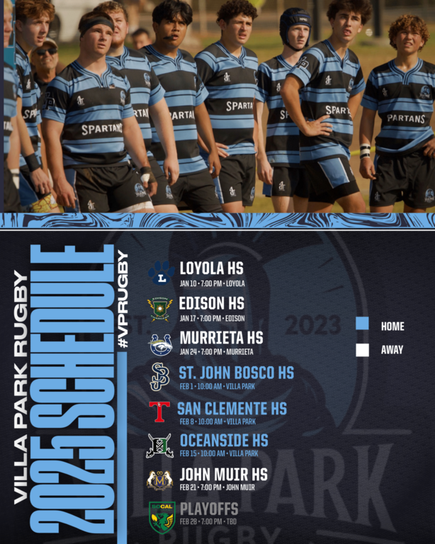 2025 VP Rugby Schedule