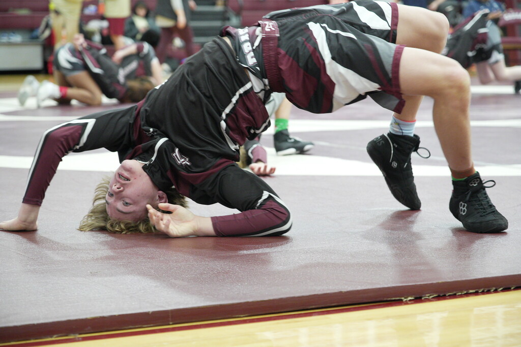 Levi entertaining the fans with his break dancing