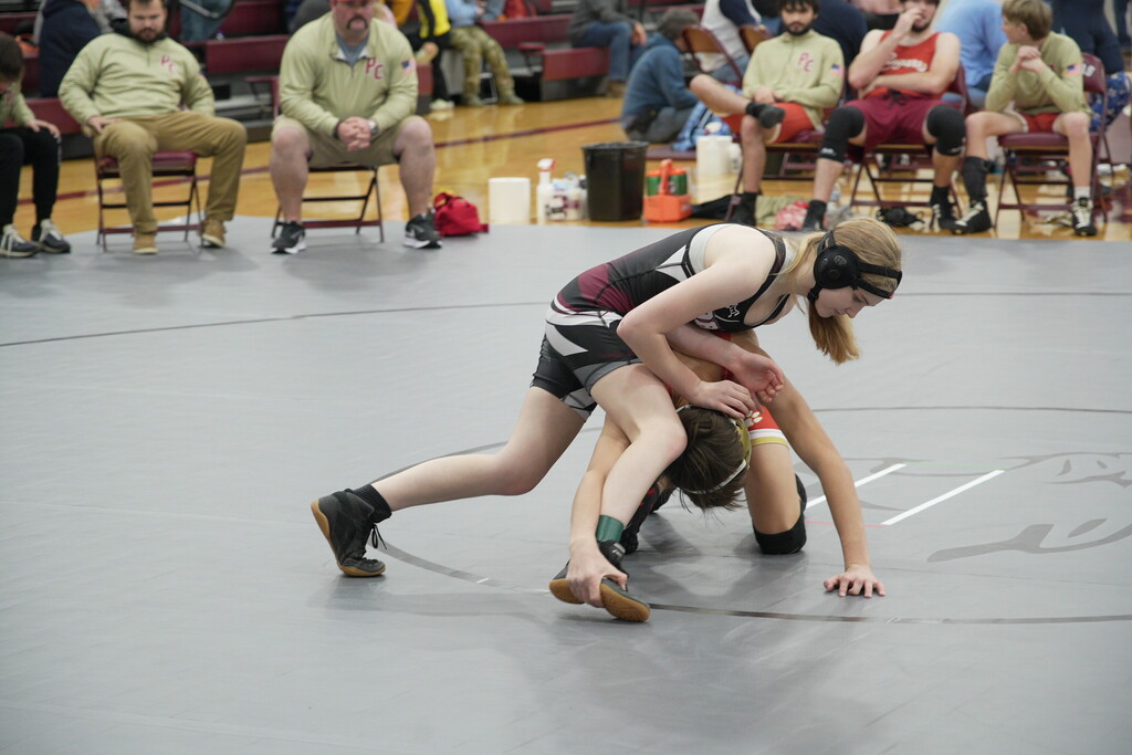 Abigale working for a takedown
