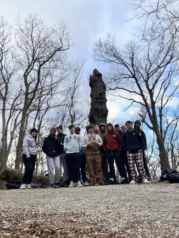 Team checkpoint 1/4 way up Humpback Rocks