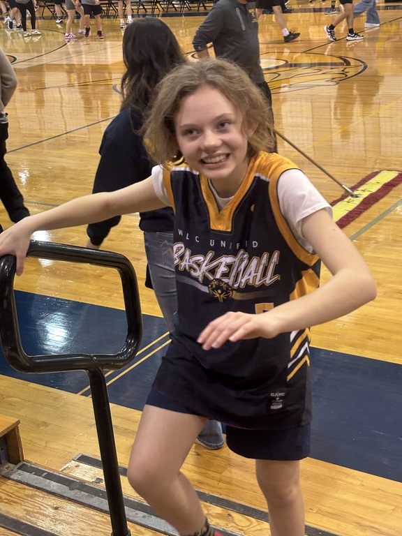 She’s all smiles after her game!