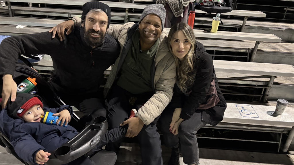 Rich Williams with his son Bryan and daughter in law and his Grandson! Three generations of lion fans! 
Other alumni that showed up were Thomas, Nadeem, Sidney and Marcus and Chris and Rhett Cook. 
Rich said at the end of the game. 
“Wonderful support fro