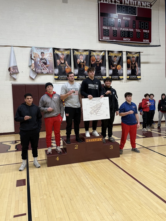 Congratulations to Lucas Freeman on medaling yesterday at the Bob Kuhn Prairie Classic Wrestling tournament in Hays!