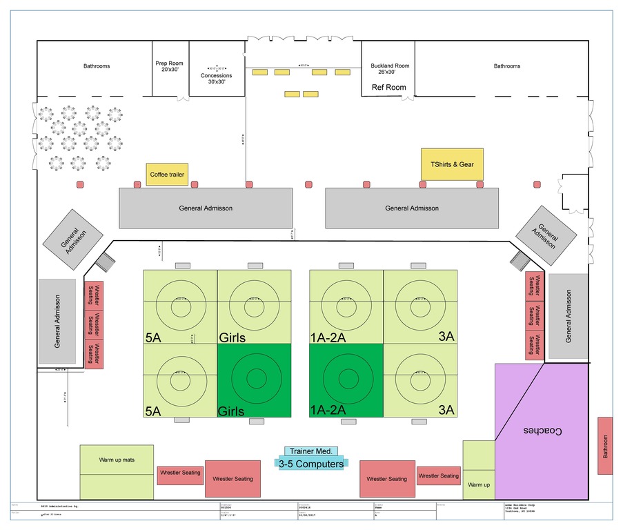 Attached is the Layout for the arena on Friday/Saturday