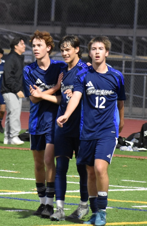 Celebrating Lincoln Fritz goal