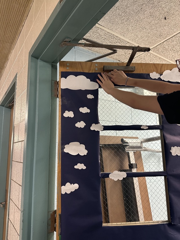 Cadets decorating the JROTC doors for Black History Month!