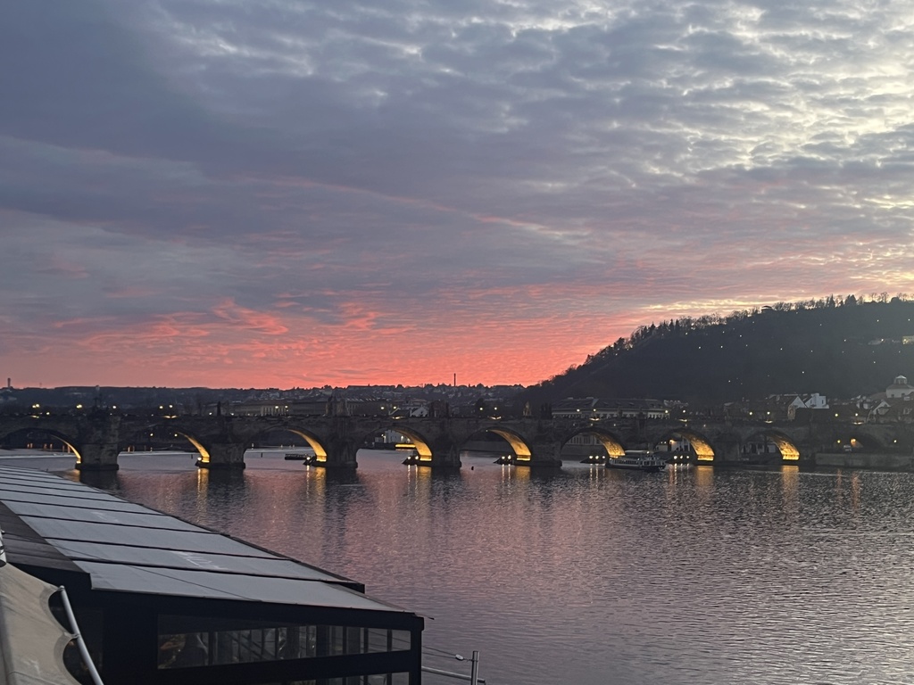 sunset from prague!