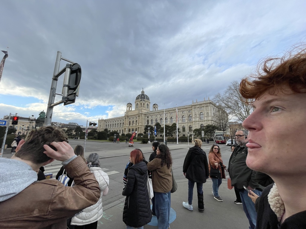 Jeff photobombing in Vienna !!!