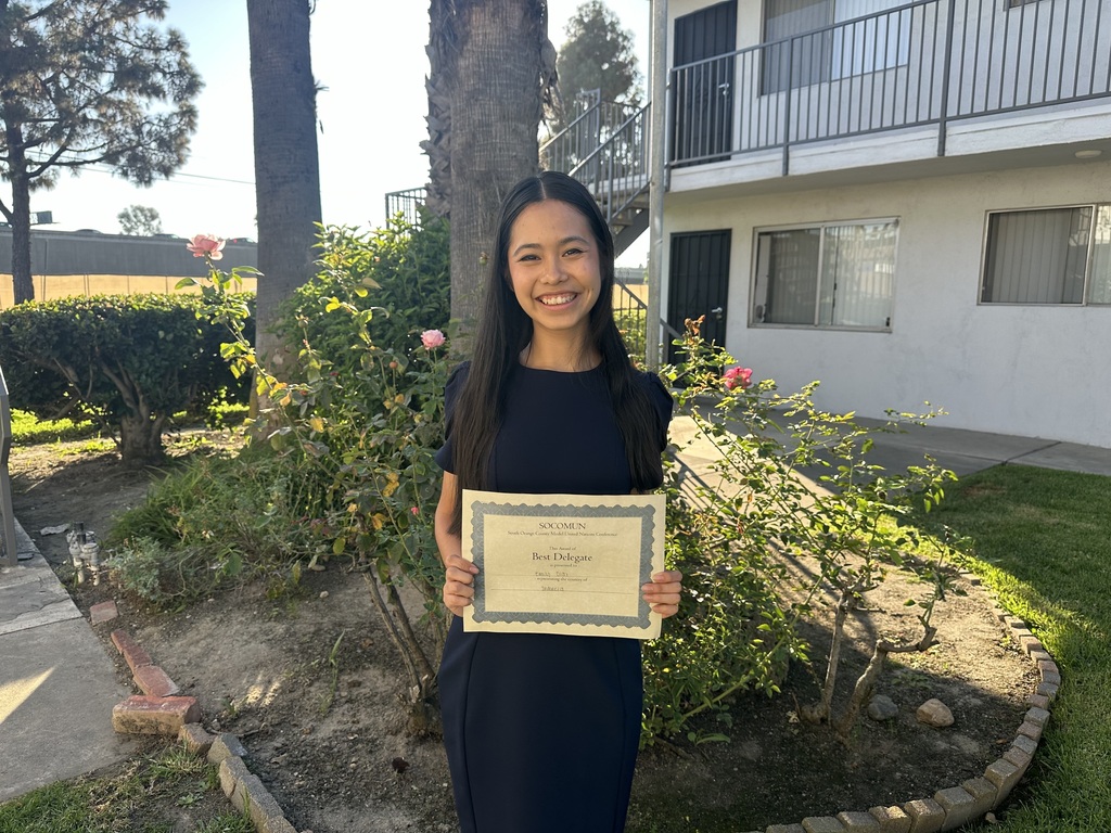 Best Delegate Award at my first conference, SOCOMUN 2024!