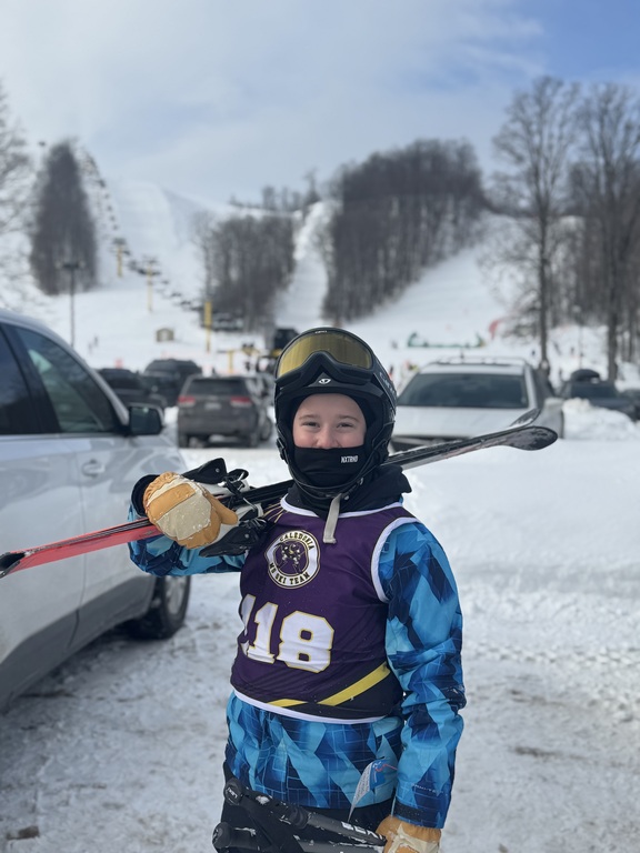 Miles Barnwell representing Caledonia at todays Schuss Mountain Middle School State Finals! Way to go Miles!