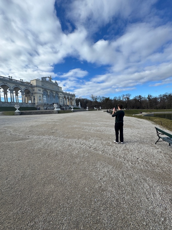Darren Carlen Jones taking picture of amazing building