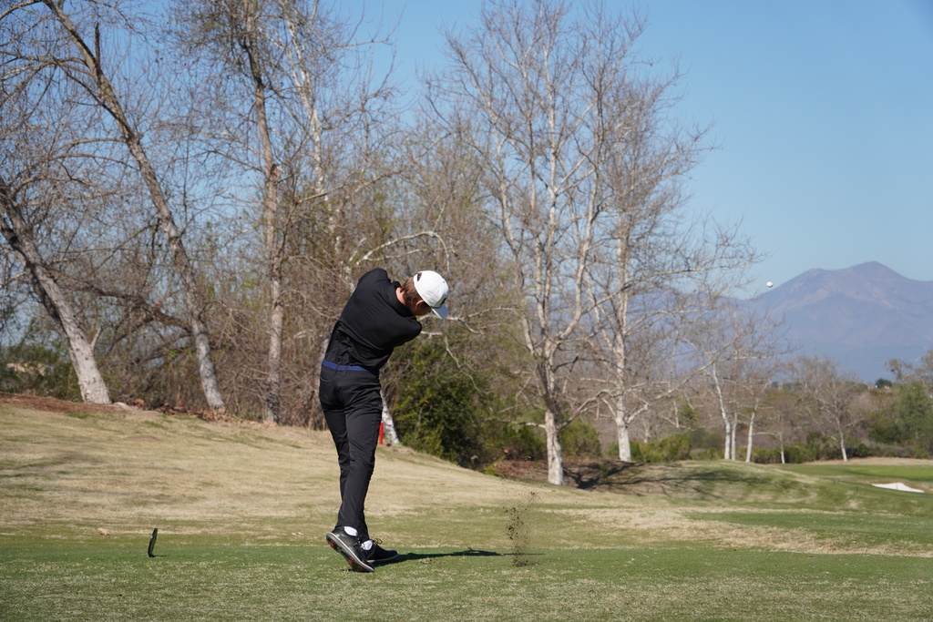 First on the tee, Gianni Floriani with his opening round tee shot.  This is the first home match.