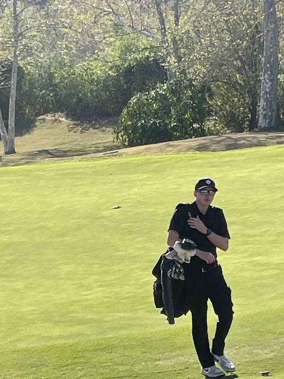 Colton on hole 5