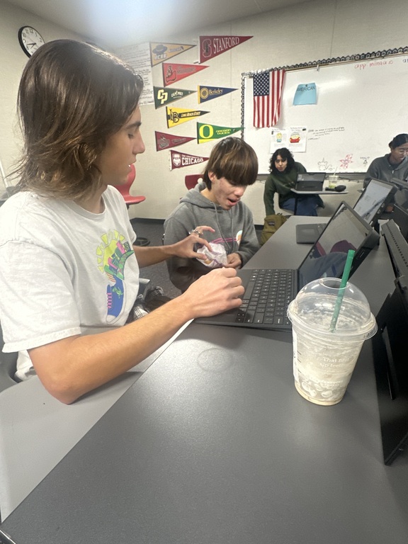 Sharing a meal as we work!