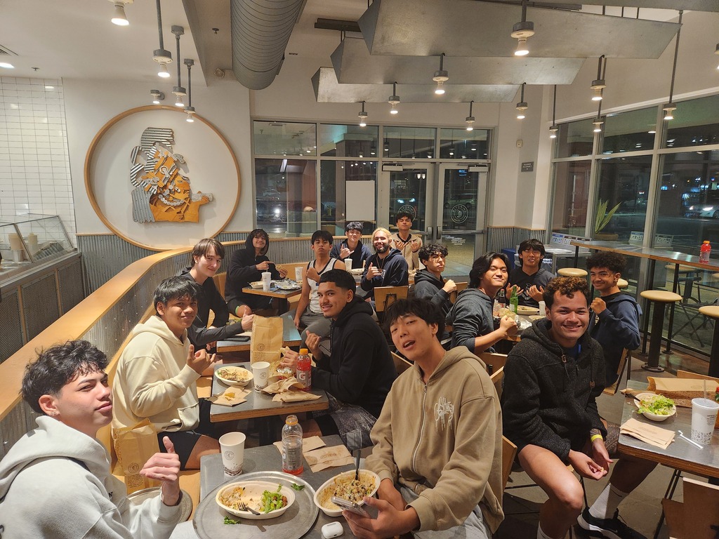 Celebrating at Chipotle after making the gold bracket at Best of the West tournament in San Diego. Thanks Uncle Chase for taking care of dinner!