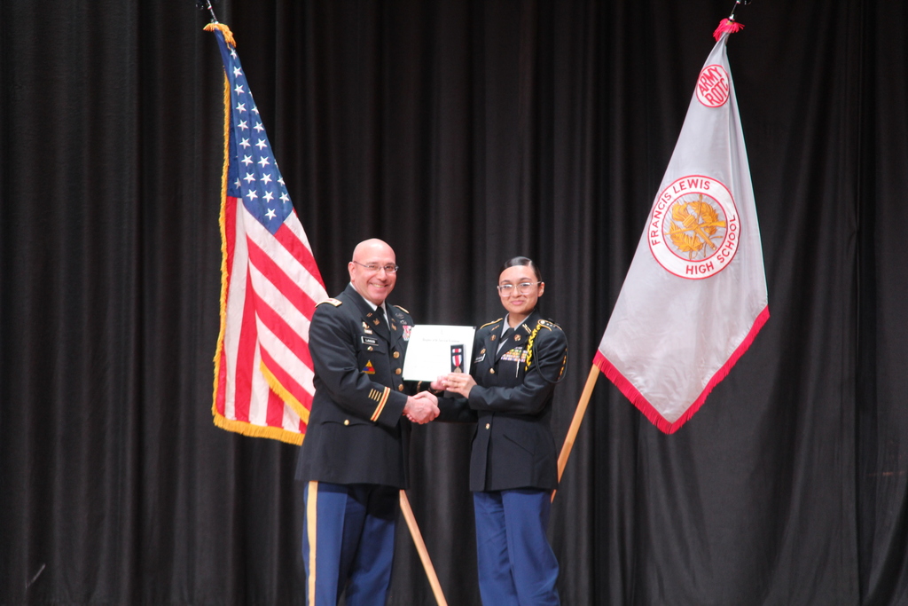 The National Society Daughters of the American Revolution Medal is awarded to a JROTC Cadet who has demonstrated academic excellence, dependability, excellent character, adherence to military discipline, leadership, and a fundamental and patriotic underst