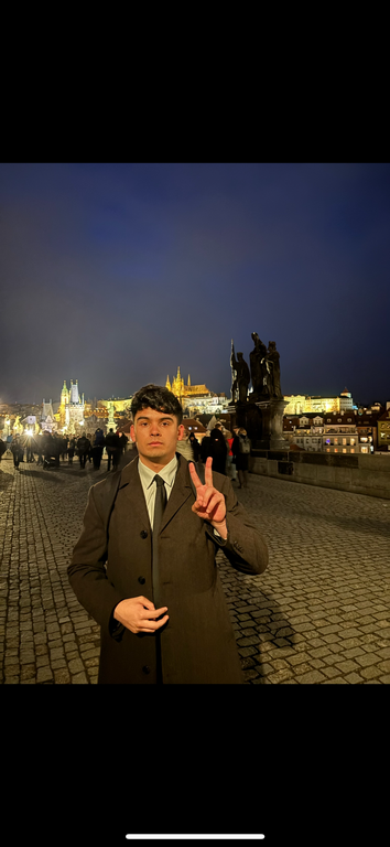 Fellow delegate Ivan Duran giving a universal peace sign while in a foreign country!!!!