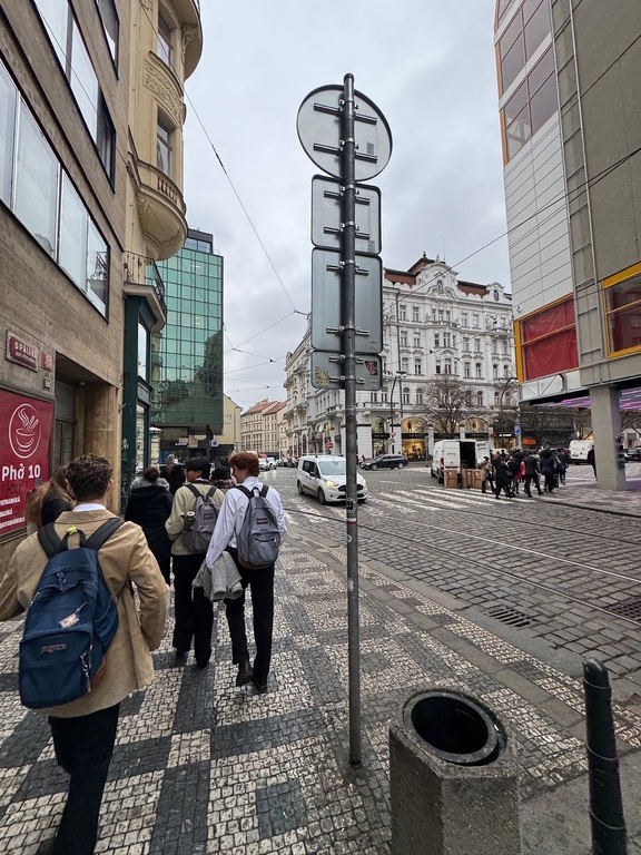 MUN walking through the streets of Prague to opening ceremonies