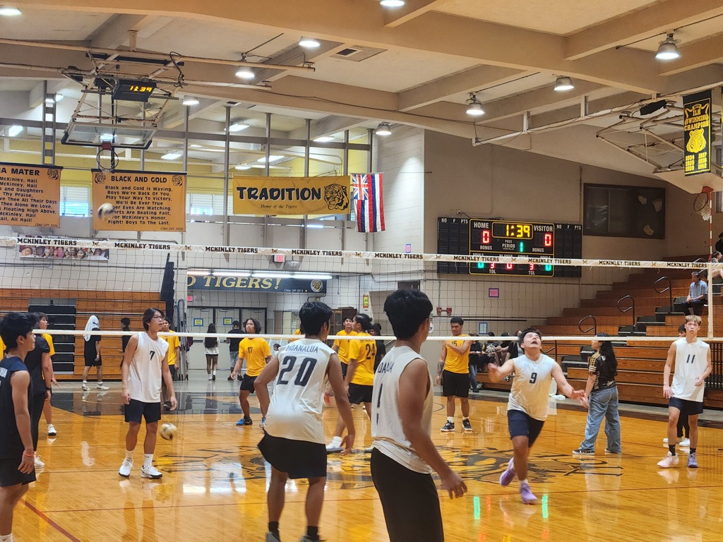 Warming up for the McKinley match.
