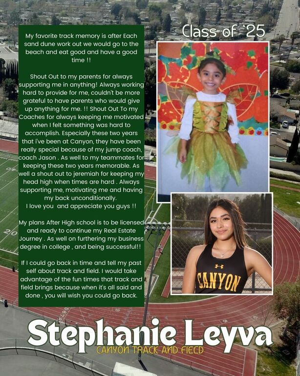 Thank you for your dedication, sacrifice and loyalty to our program. Thank You for the Memories!! Looking forward in seeing you do bigger and better things in your future!!