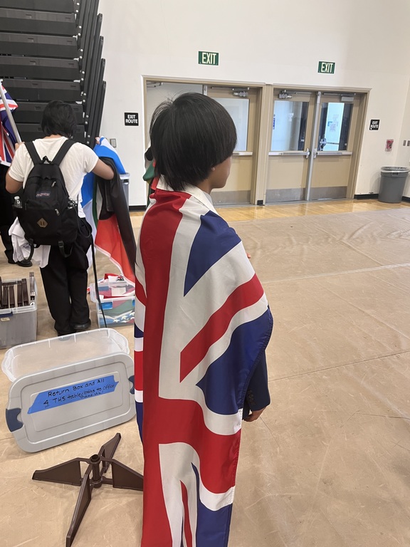 The silly shenanigans that I pulled during the clean up at THSMUN last semester (British cape goes so hard)